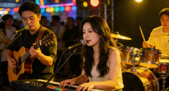 当音乐人有清唱歌词的从旋律音 